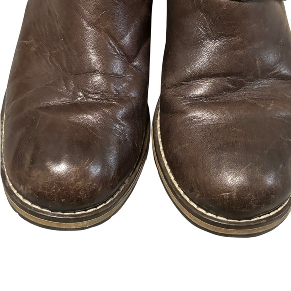 Clarks Majorca Isle Brown Leather and Suede Moto Boots - Picture 9 of 10